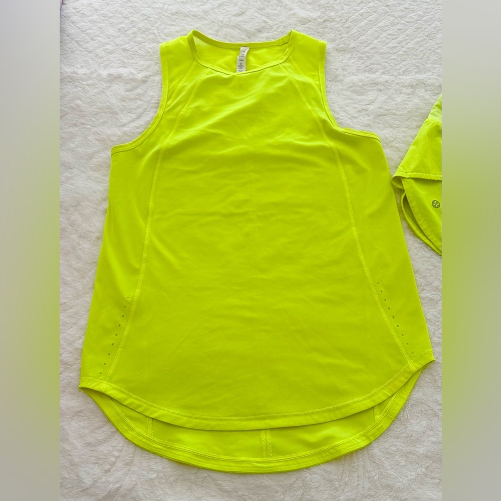 Lululemon Neon Yellow Sculpt Tank Top